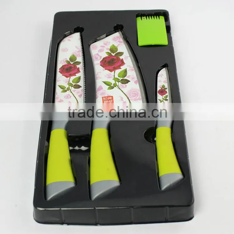 Promotional plastic handle knife set