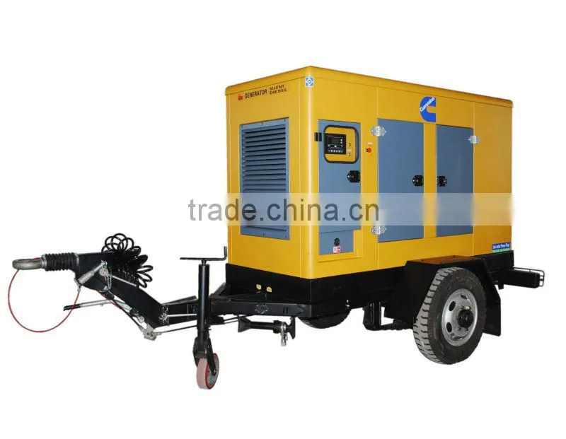 CE approved 100kva 80kw silent mobile generator for mining