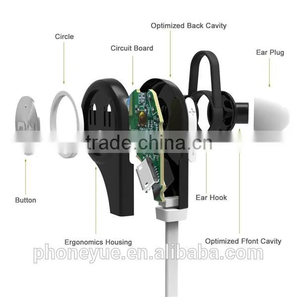 2016 top selling lightweight sport wireless bluetooth earphone headphone for tv