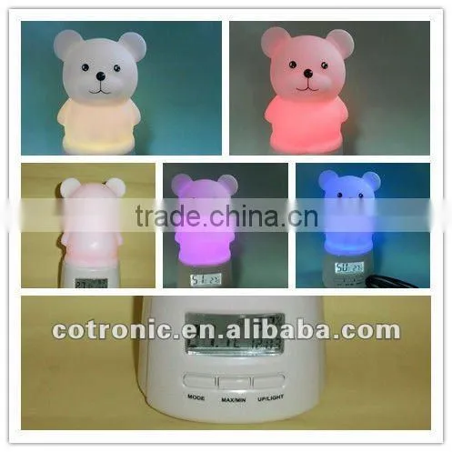 USB LED Night light with thermometer and hygrometer