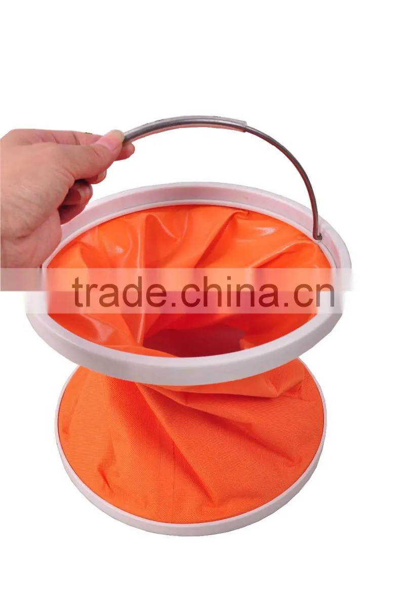 11 Litre Folding Camping Kitchen Bucket Orange