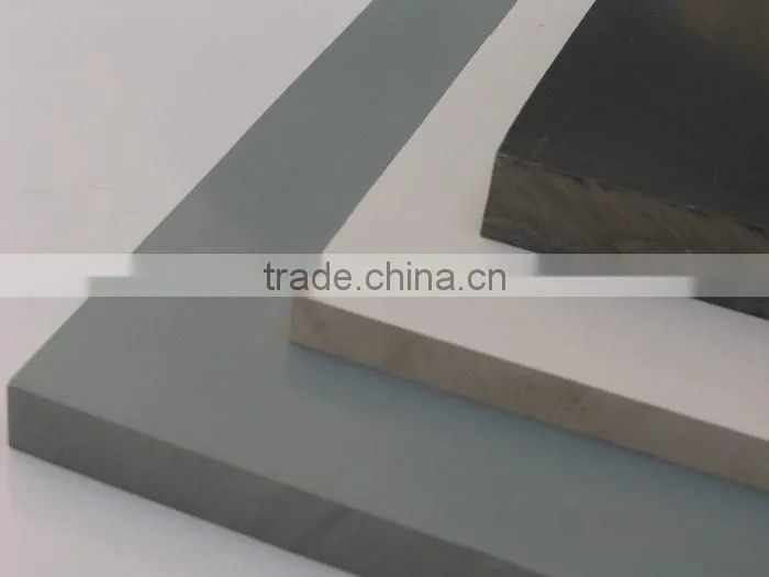 High Gloss Anti Static Dark Grey Plastic PVC Sheet Thickness for Walls