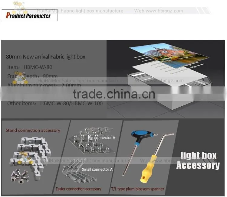 Bestsell Aluminium Textile LED Display Signboard