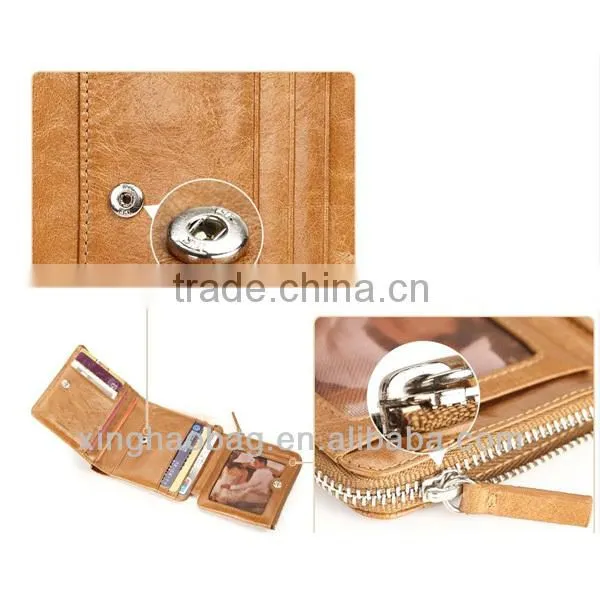 Business men leisure leather wallet genuine leather purse for male