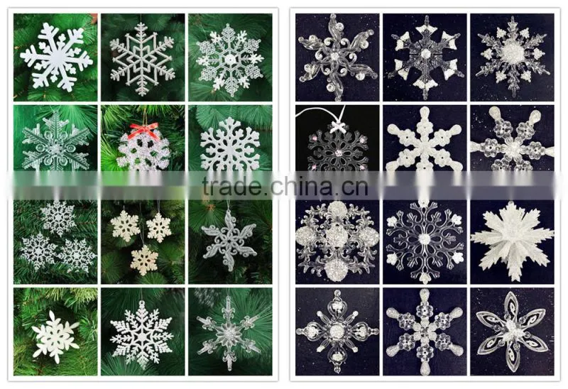 acrylic light hanging Christmas tree snowflake decoration