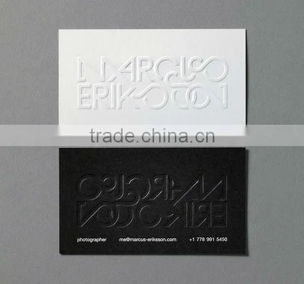 Embossed business cards