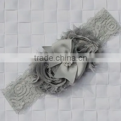 Fashion Baby lace flower Headband Infant Headband Toddler Headband Navy Blue Headband baby flower hair band wh-1738