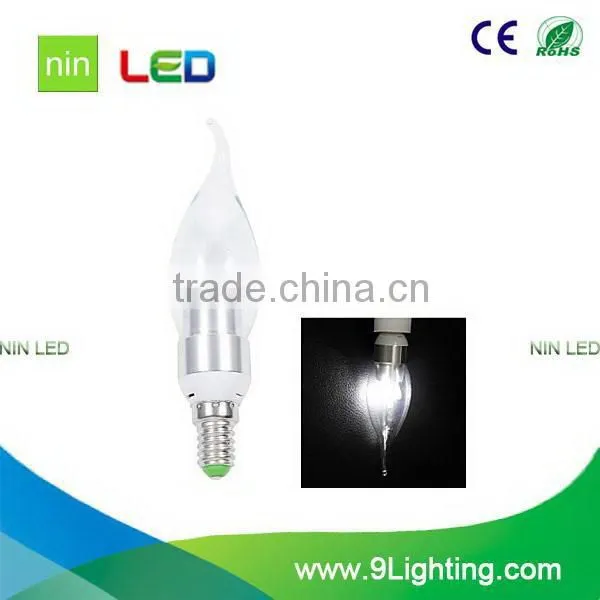 Alibaba china latest glass shape led candle light bulb
