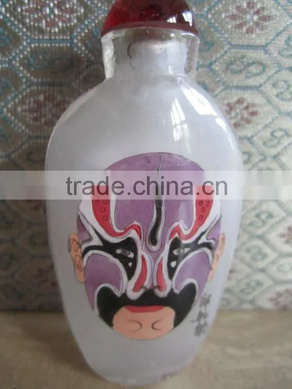 Chinese Traditional snuff box c/w Peking opera facial masks