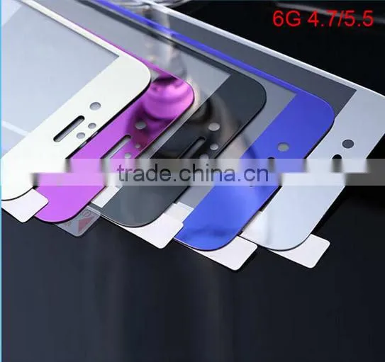 Aluminum Full Cover Tempered glass screen protector for iphone 6s