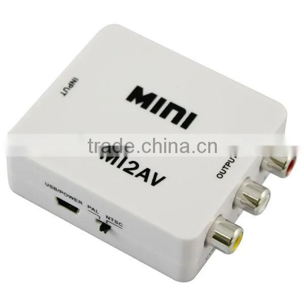 Mini HDMI2AV to AV Composite RCA CVBS Video Audio Converter