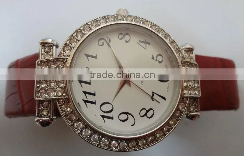 Fashion diamond watch with unique design and Japanese PC21S Movement.