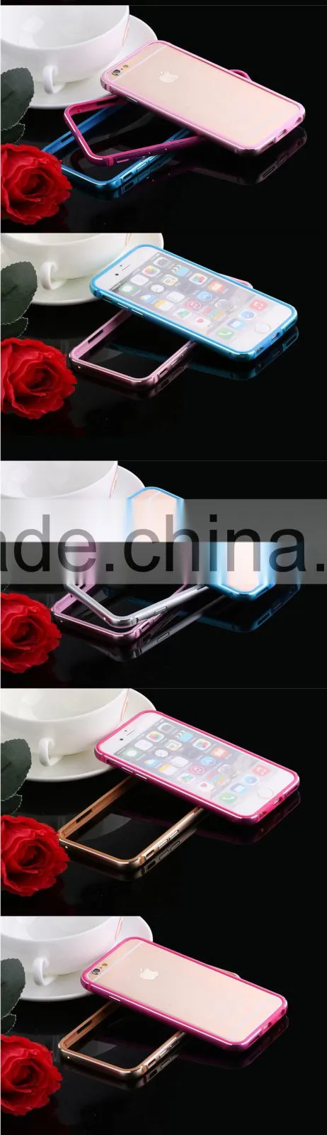 New Design Soft TPU with Metal Bumper for iPhone 6