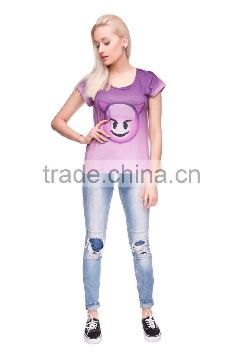 OEM New Arrived 3D Print Latest Custom T shirt Designs for Girls China Suppliers