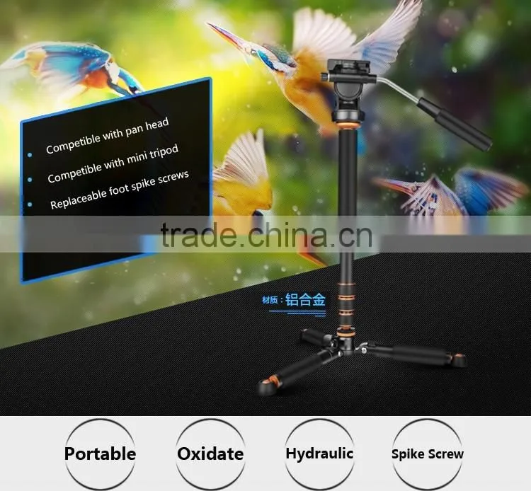 Heavy Duty Monopod With 360 degree Panoramic Head Portable Monopod Stand