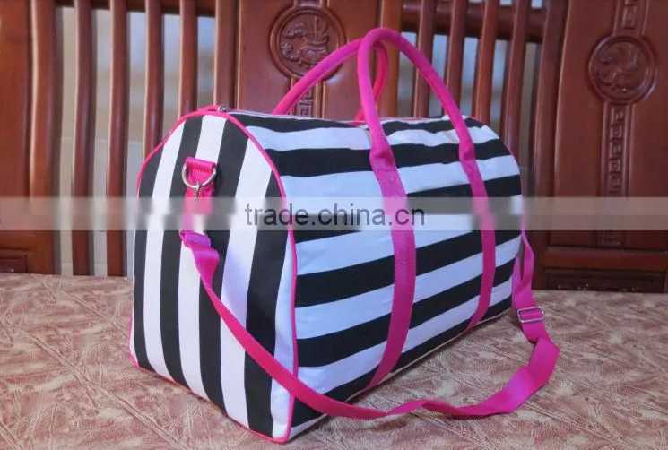 Travel bags low price with canvas stripe with factory price