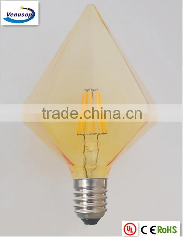 diamond appearance amber LED filament bulb decorative light-bulbs E27 240V