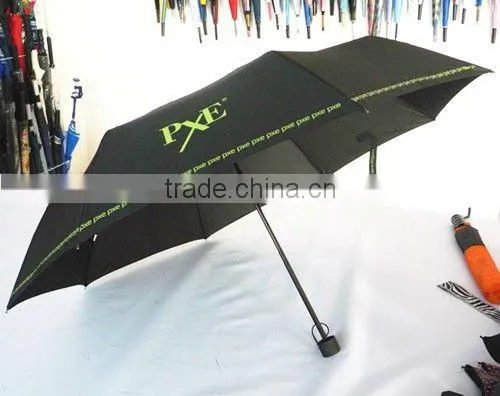 3 folding polyester parasol umbrella Portable check man's umbrella