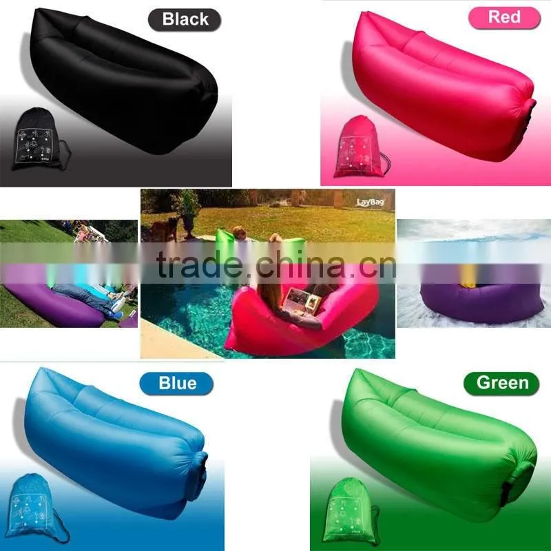 Outdoor Inflatable Sleeping Bag Mat Pinic Air Mattress Bed Beach Sofa