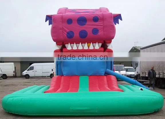 pink dragon inflatable fun city, inflatable adults playground ,obstacle course for sale