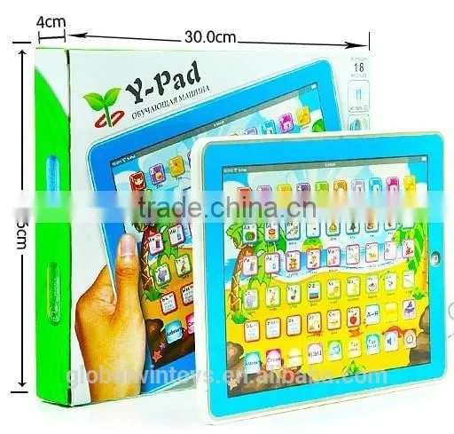 y-pad learning& education machines russian baby toy abc teaching touch screen pad gw-tys2911b