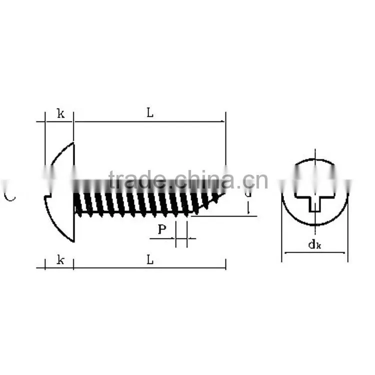Stainless Steel Cross Flat Head Tapping Screw Thumb Head Tapping Screw