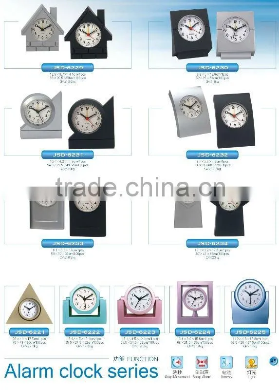 lowest price plastic clock,folding travel alarm Clock