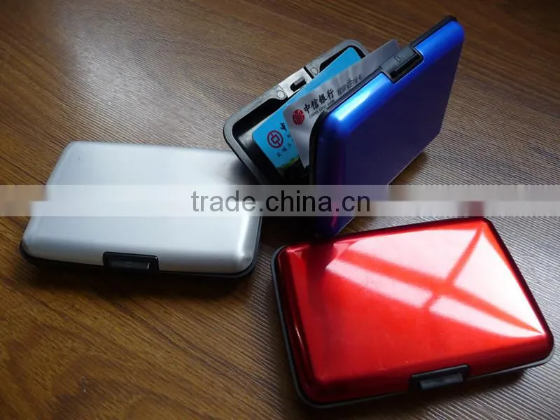 New design colorful cheap and good quality aluminum wallet