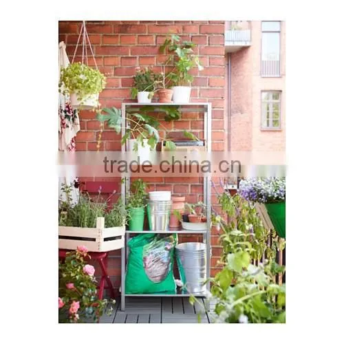 Hot sale metal Outdoor garden flower 4 Tier shelf rack dividers