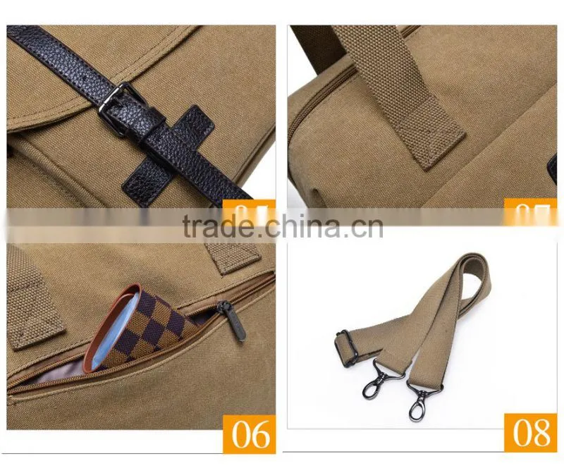 Hot selling fashion canvas shoulder bag luggage bags