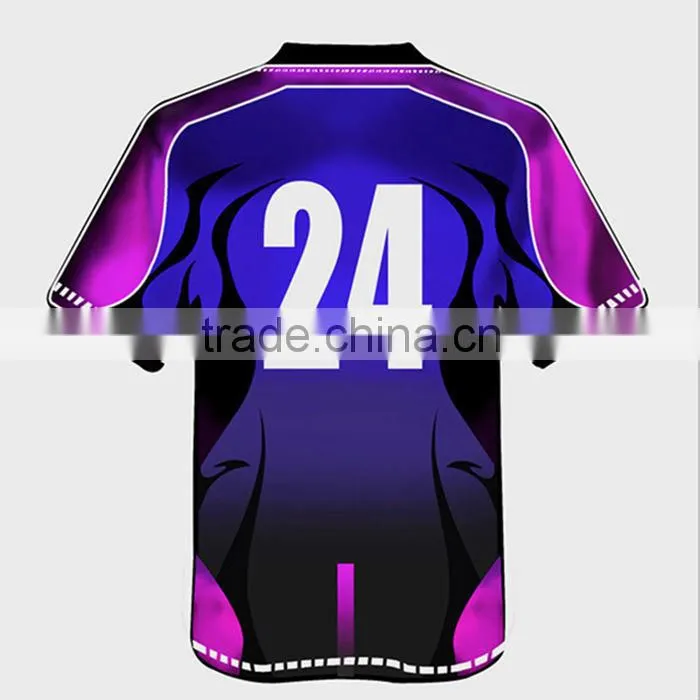 short Sleeve Purple Soccer Uniform