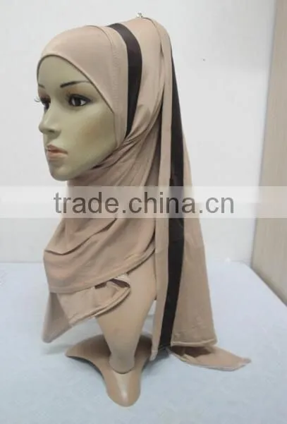 H301 latest one piece instant hijab with shawl,muslim scarf