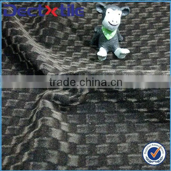 New design jacquard fabric polyester resign flocked fabric with high quality