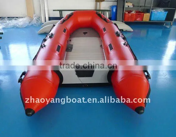 (CE) PVC material optional floor color fold rigid hull inflatable boat