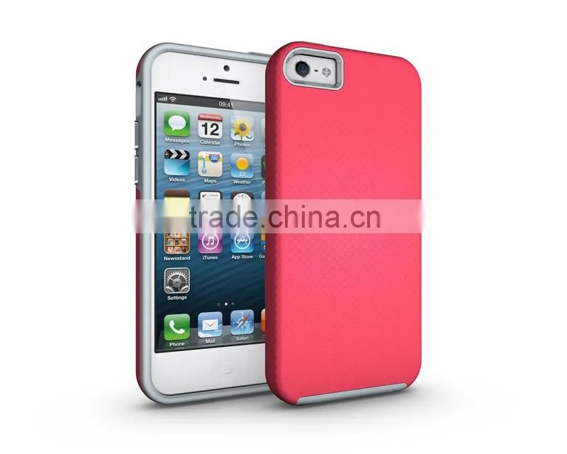 high quality TPU+PC 2 in 1 rugged cover case for iphone 5/5s/SE, armour case for iphone 5/5s/SE
