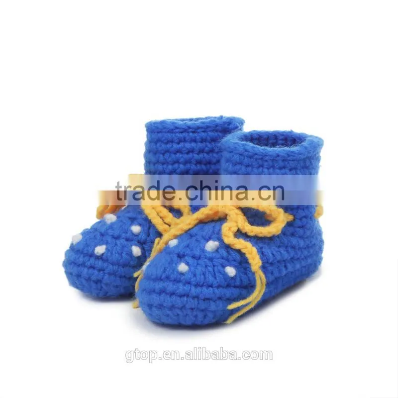Baby Handmade Crochet Boots Shoes Supplier for 1-10 months old B-0015