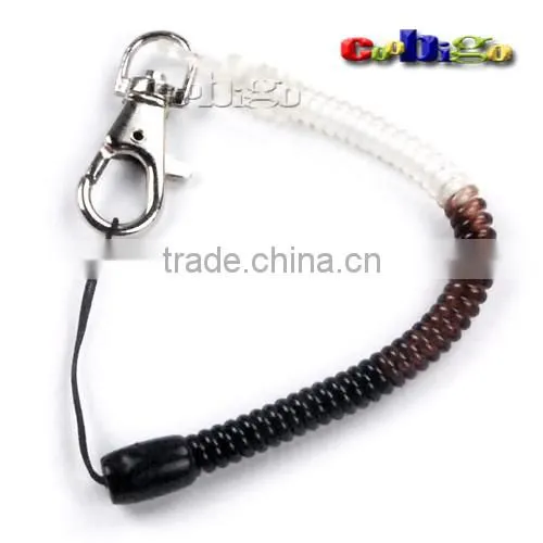 8-1/2"(215mm) Mix Color Expandable Coil With Metal Hook for Mobile Phone Straps #FLQ062B(Mix-s)