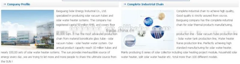 Heat pipe vacuum tubeSolar Collectors