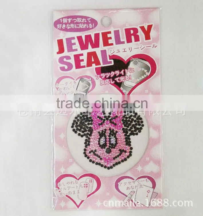 mobile phone bling crystal diamond sticker rhinestone acrylic sticker multi-style/acrylic sticker
