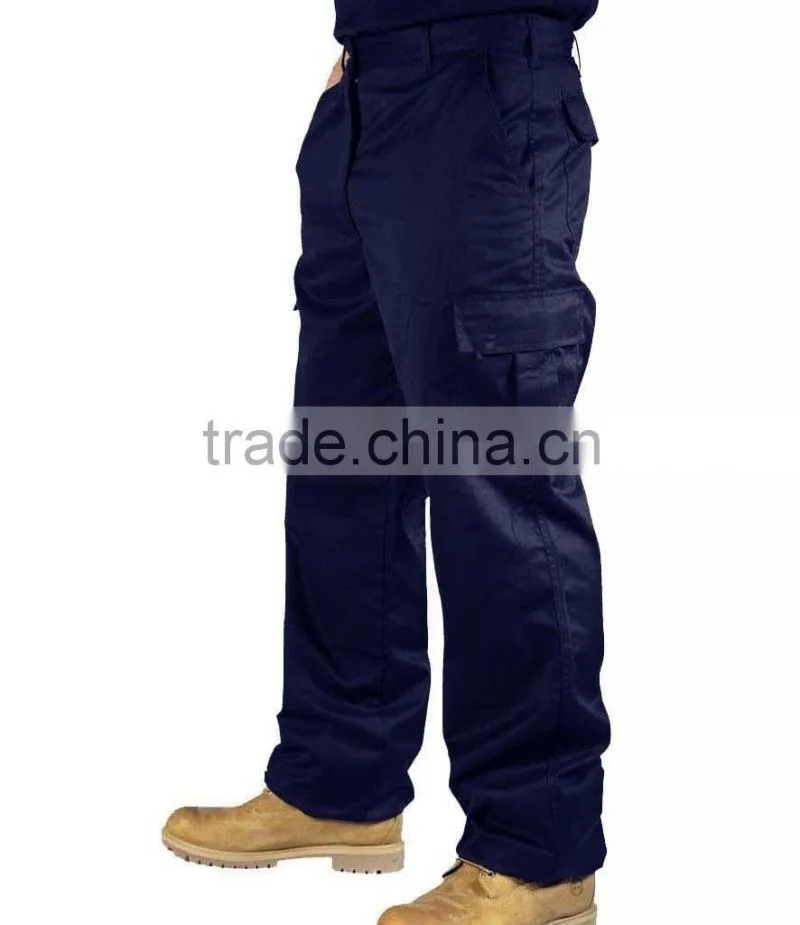 Mens black loose fit cargo pants plus size