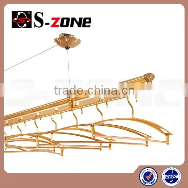 Pattern metal and plastic floor standing clothes drying rack