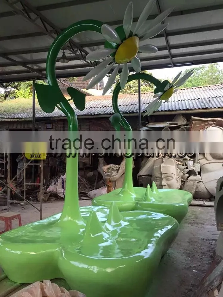 HLT theme park fiberglass bench outdoor