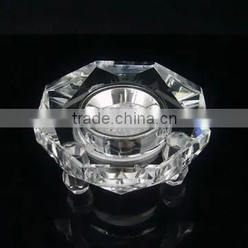 Colorful Crystal Rotating LED Bases Crystal Round LED light base with custom logo for crystal block display