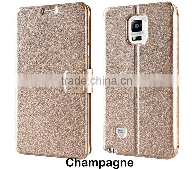 Leather stand case for samsung galaxy note 4 , case for samsung galaxy note 4 D0156