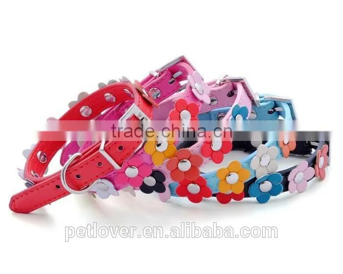 Cute and flower decoration Puppy Dog Collar
