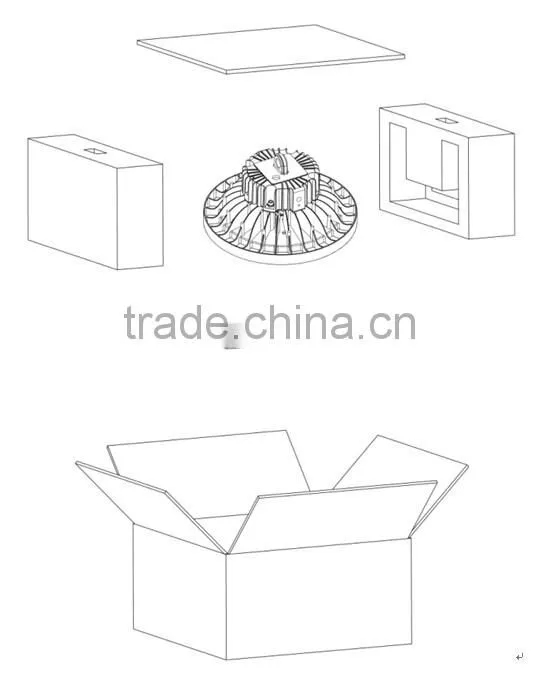 2016 new product 200W LED Highbay Cast Aluminm 3 years warranty round black high bay