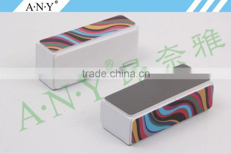 Professional Nail Art Manicure Sponge 4 Step Nail Buffer Shining Using