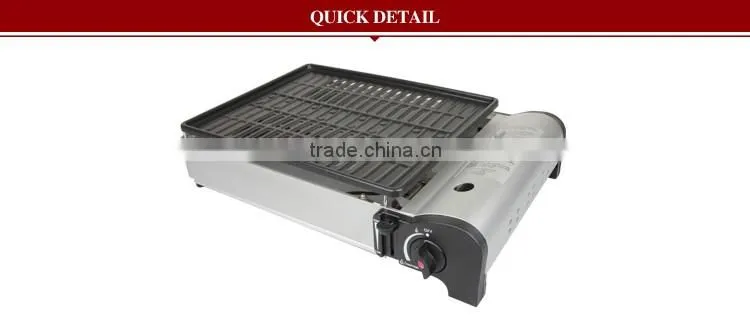 portable gas bbq grill with CE approved for double use