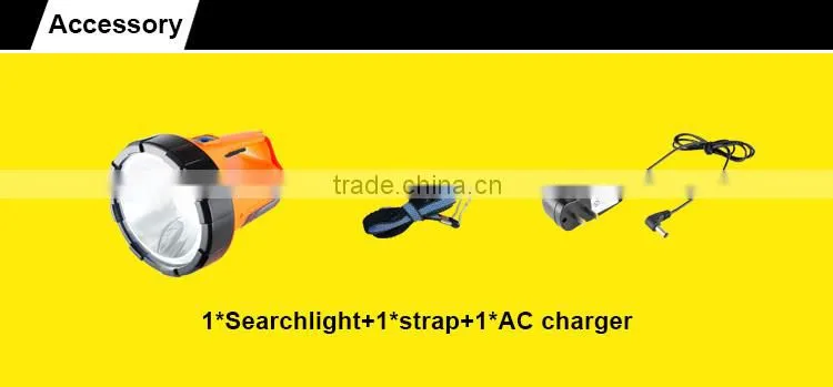 Foshan factory wholesale li-ion battery T6 high power led searchlight for outdoor use