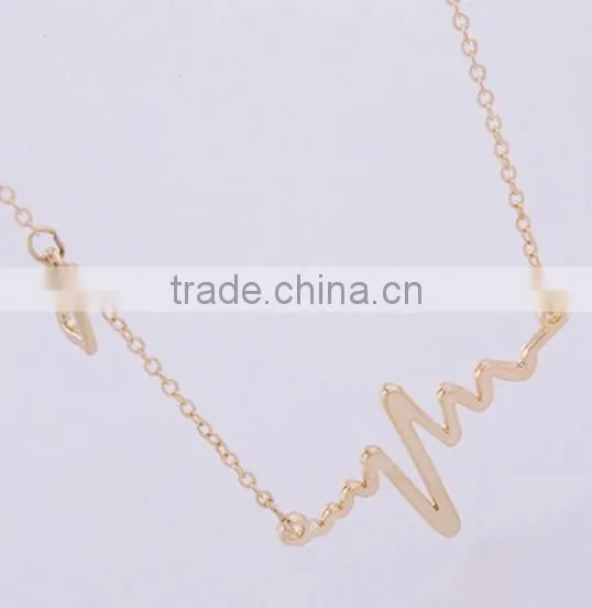 Electrocardiogram Rhythm Heart Beat Necklace Gift for Doctor Nurse